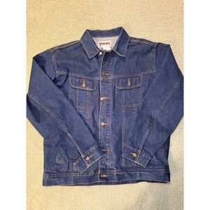 Vintage Wrangler Dark Wash Jean jacket style WPL6428 size LT